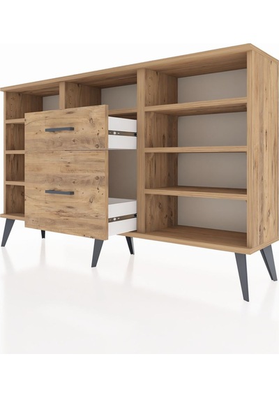 Arges Konsol 7 Raflı 2 Çekmeceli 132x30x83 Çam-çam/çam Çam/çam Arges Konsol 7 Raflı 2 Çekmeceli 132x30x83 Çam-çam/çam Çam/çam