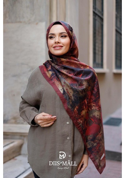 Mimiyum Estella Desen Soft Şal Bordo