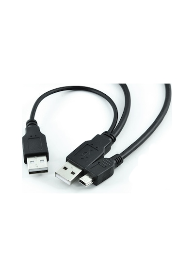 Harici Diskler Için 2 Usb 5 Pin Mini Usb Y Kablo Harddisk Kablosu