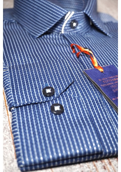 Elitpark Royal Stripe Desenli Uzun Kollu Pamuklu Cepli Rahat Kalıp Premium Erkek Gömlek Lacivert Elitpark Royal Stripe Desenli Uzun Kollu Pamuklu Cepli Rahat Kalıp Premium Erkek Gömlek Lacivert