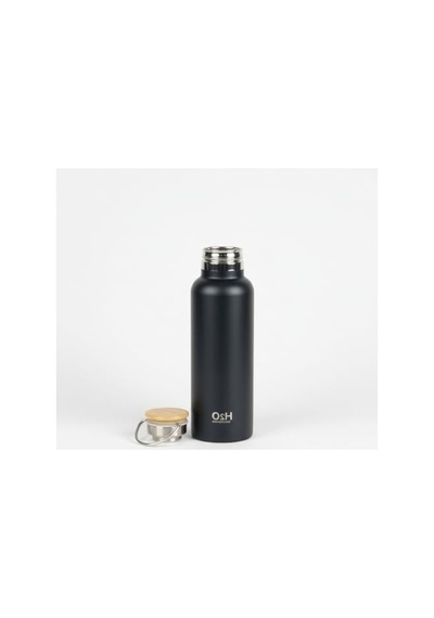 Sızdırmaz Kilitli Bambu Kapaklı Çelik Termos, 750 Ml 01