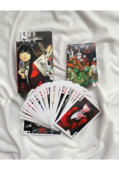 İskambil Kağıdı Anime Kakegurui Poker Oyun Kartı 54 Adet İskambil Destesi