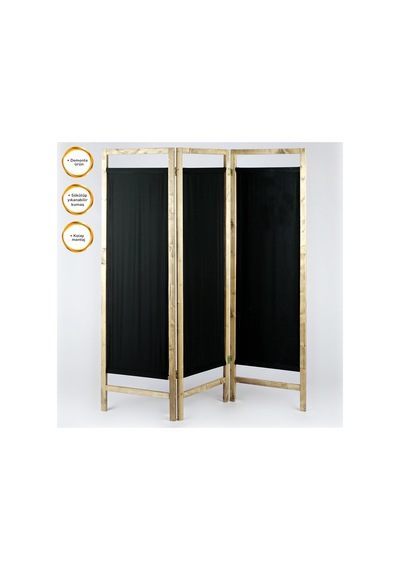 Ahşap Paravan Panel Kumaş Seperatör Paravan Yıkanabilir Kumaşlı Paravan