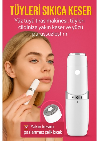 Mini Yüz Epilatör Tüy Alma Cihazı Kadınlara Özel Cilt Temizleyici Epilatör Makinesi