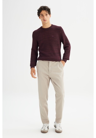 Lee Regular Fit Bisiklet Yaka Erkek Triko Kazak L2520364810 Bordo