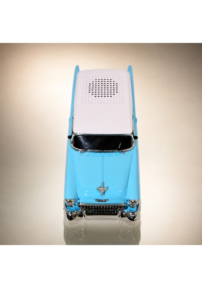 Nostalji Klasik Araba Görünümlü Işıklı Bluetooth Hoparlör-mavi