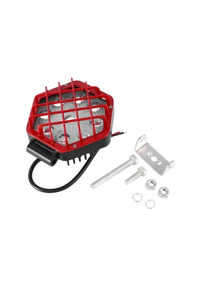 Beyaz Led Kırmızı Kafes Off Road Sis Farı Çalışma Lambası 16 Led