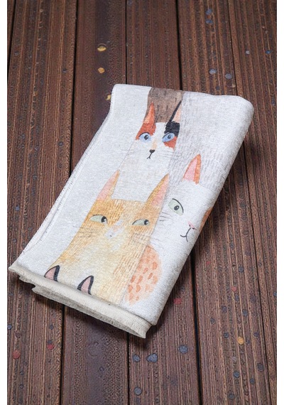 Renkli Kedi Desenli Kilim Çocuk & Oyun Odası Dekoratif Tasarım Çok Renkli Çok Renkli