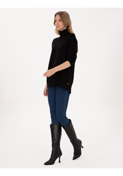 Pierre Cardin Kadın Siyah Kazak /triko 50316385-vr046 Siyah