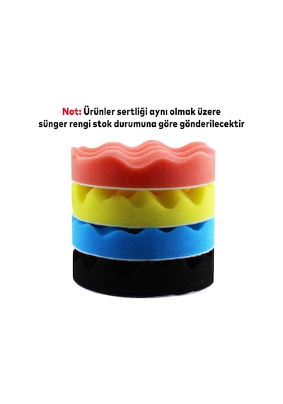 Oto Araç Araba Pasta Cila Polisaj Yumurta Ped Sünger 115 Mm Cırtlı Parlatıcı Çizik Giderici Parlatma Pet