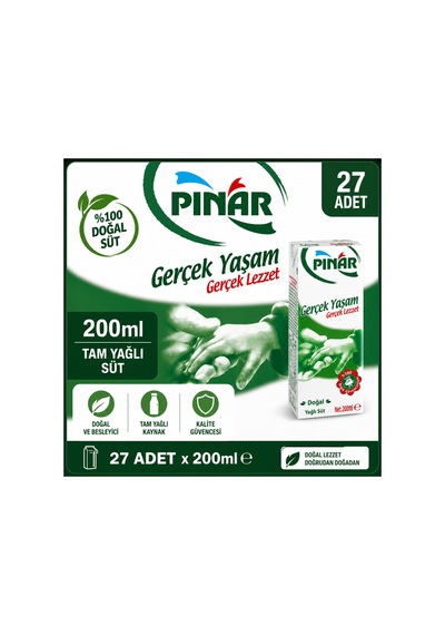 Tam Yağlı Süt 200 Ml X 27 Adet
