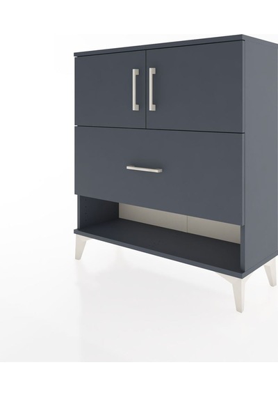 Arges Şifonyer 2 Raflı Tek Çekmeceli 2 Kapaklı 88x30x96 Antrasit-antrasit Antrasit Arges Şifonyer 2 Raflı Tek Çekmeceli 2 Kapaklı 88x30x96 Antrasit-antrasit Antrasit
