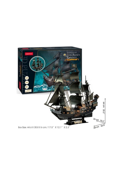 Cubicfun Queen Anne's Revenge 3d Puzzle 293 Parça