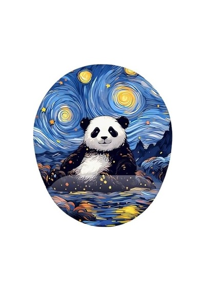 Van Gogh Panda Bilek Destekli Mouse Pad
