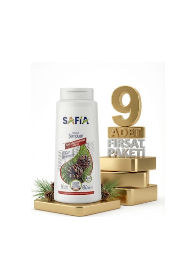 Safia Saç Dökülmesine Karşı Şampuan 9x650 Ml