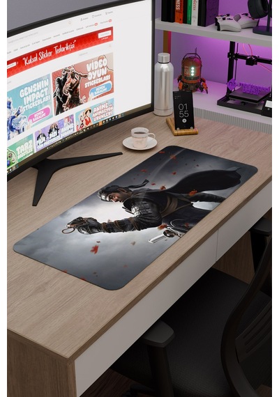 Ghost Of Tsushima Kaymaz Dikişli Kauçuk Oyuncu Mousepad V3 - 70x30 Xl Gaming Mouse Pad Fare Altlığı