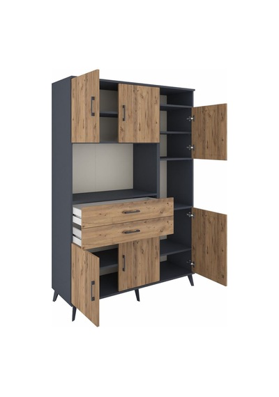 Hyperion Dolap 9 Raflı 2 Çekmeceli 6 Kapaklı 132x44x195 Antrasit-çam/çam Atlas Çam/atlas Çam Hyperion Dolap 9 Raflı 2 Çekmeceli 6 Kapaklı 132x44x195 Antrasit-çam/çam Atlas Çam/atlas Çam