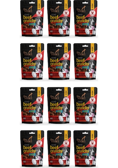 Dog Beef Crunchy 12x80gr. Biftekli, Köpek Ödül Maması