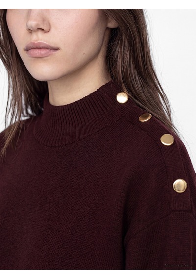 Lcw Modest Bordo Yarım Balıkçı Yaka Kadın Triko Tunik
