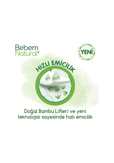 Bebem Natural Bebek Bezi 6 Beden E.large Aylık Paket 128 Adet