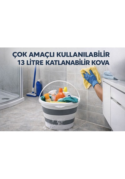 Çok Amaçlı Katlanabilir 13 Lt Kova