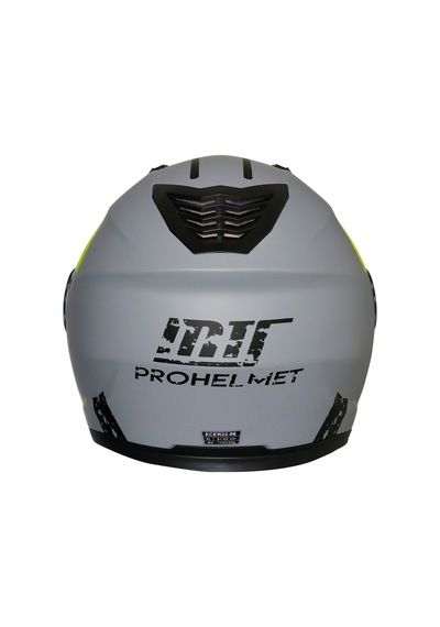 Motoanl Motosiklet V2 Güneş Vizörlü Çene Açılır Kask Neon Gri