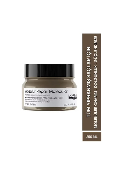 L'Oréal Professionnel Absolut Repair Molecular Tüm Yıpranmış Saçlar İçin Yoğun Onarıcı Maske 250 ML