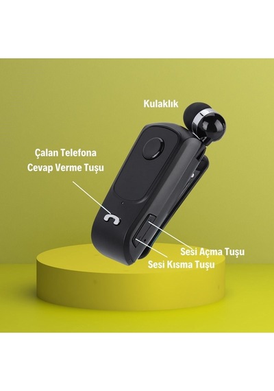 Telefon Bağlantılı Makaralı Kulaklıklı Bluetooth Kulaklık Çok Renkli