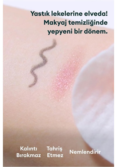 Stress Relieving Purefull Lip And Eye Remover 10 Pads-cildi Kurutmayan Makyaj Arındırıcı Pamuk Ped