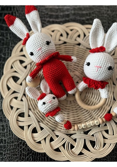 Amigurumi Kız Tavşan Yeni Doğan Set
