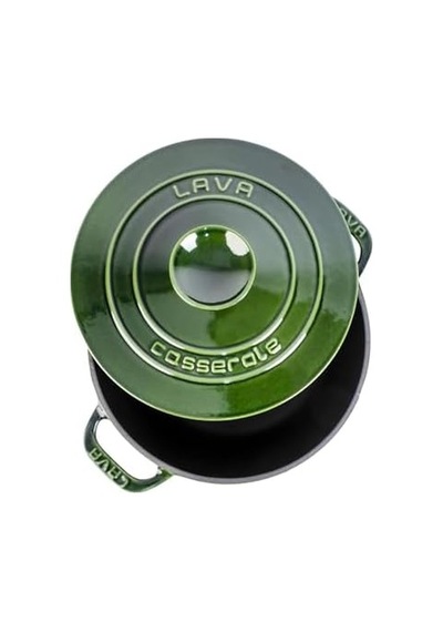 Lava Döküm Yuvarlak Tencere Döküm Demir Kapak Experience Majolik Serisi Çap Ø 28cm 12v