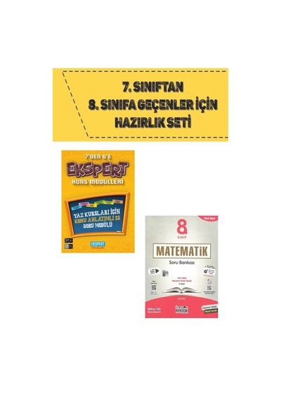 7 Den 8 E Geçenler İçin Yaz Kurs Modülü + 8.sınıf Matematik Soru Bankası