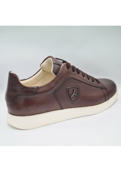 Libero 4704 Kahve Hakiki Deri Erkek Günlük Sneaker Ayakkabı Kahverengi
