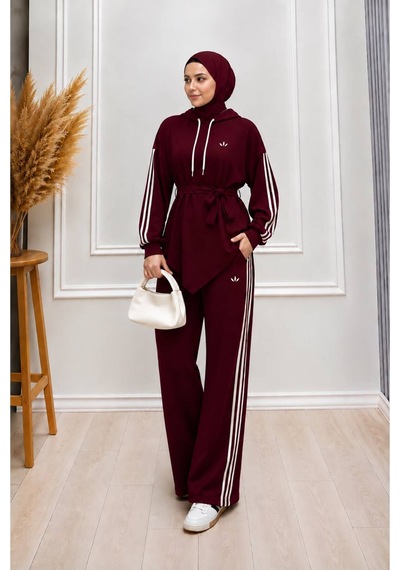 Ceylin Modaaa Alt Üst Bordo Bordo