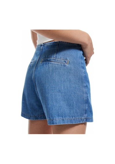 Koton Pamuklu Bağlama Detaylı Mini Denim Şort Etek Orta İndigo 5sal40010md Indigo