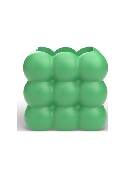 Makyaj Fırçası Ve Kalem Düzenleyici Masaüstü Organizer Kutu - 8 Cm Yeşil