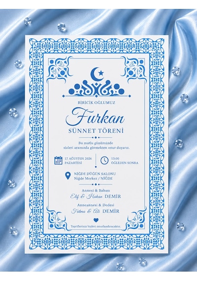 1000 Adet Ekonomik Sünnet Davetiyesi Ve Zarf 0028