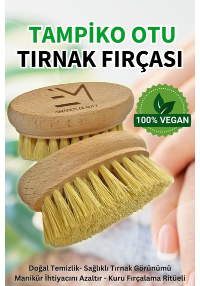 Em Amanos Beauty Vegan Tampiko Otu Tırnak Fırçası