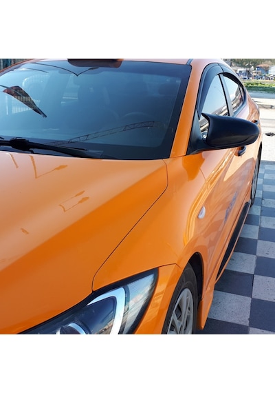 Sts Oto Aksesuar Hyundai Elantra Uyumlu Sinyalsiz 2016-2018 Batman Yarasa Ayna Kapağı Piano Black Abs Plastik (01)