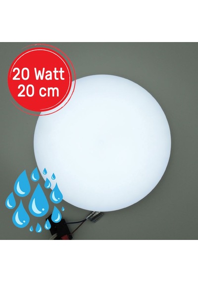 Dış Mekan Yuvarlak Sıva Üstü 20W Led Panel Armatür Trafolu Beyaz