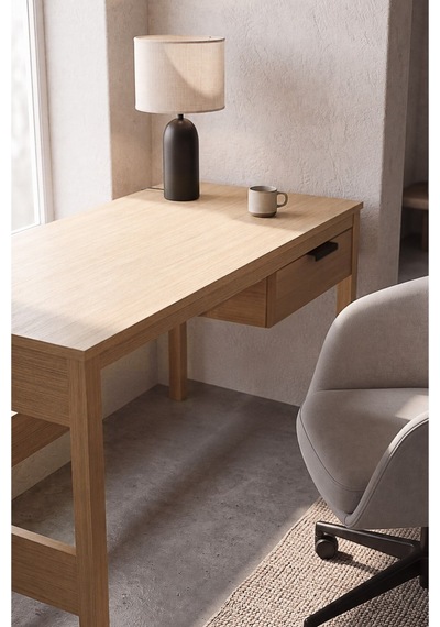 Donana Çalışma Masası Y:75 D:50 G:90 / Beyaz Naturel Legna