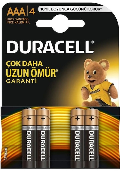 Duracell LR03/MN2400 AAA İnce Kalem Pil 4 x 10'lu