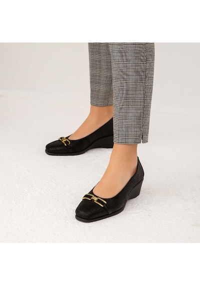 Relax Anatomic Kadın Hakiki Deri Siyah Comfort Ayakkabı 611 E6156-123 Byn Ayk Y22 Black Siyah