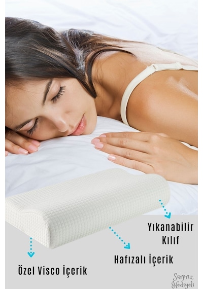 Visko Boyun Yastığı Viskon Yastık Visko Love Yastık Visko Yastık Ortopedik Yastık Visko Beyaz
