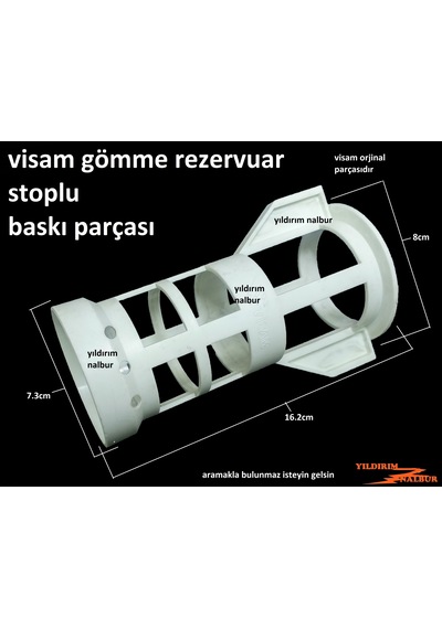 Visam Gömme Rezervuar İç Takım Boşaltma Stoplu Baskı Parçası