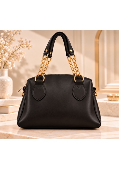 Savanna Bag Siyah Zincir Ve Fular Detaylı Kadın Çanta