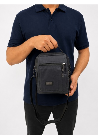 Unisex Çok Bölmeli Günlük Organizer El Ve Omuz Çantası Siyah