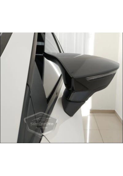 ŞüsCarOto Seat Leon MK3 MK3.5 2012-2020 Batman Yarasa Ayna Kapağı Piano Black ABS Plastik (00)
