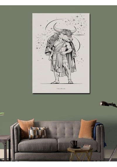 Kanvas Tablo Boğa Burcu 70cmx100cm