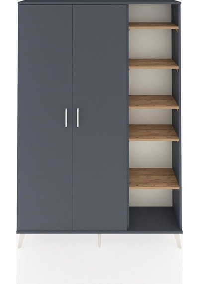 Arges Dolap 7 Raflı 2 Kapaklı Tek Askılı 132x30x195 Antrasit-antrasit/çam Antrasıt/atlas Çam Arges Dolap 7 Raflı 2 Kapaklı Tek Askılı 132x30x195 Antrasit-antrasit/çam Antrasıt/atlas Çam